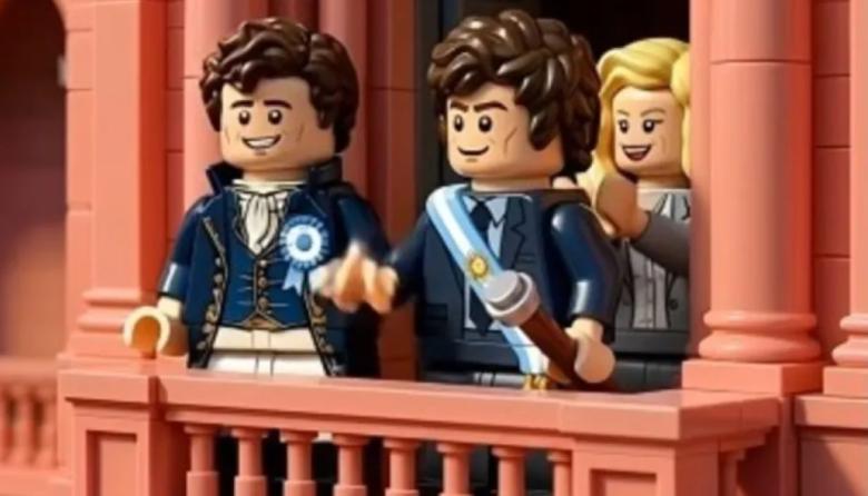 25 de Mayo: el mensaje del Gobierno, con Milei y Belgrano, en modo LEGO