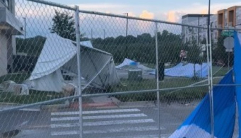 Un fuerte temporal azotó el hotel de la selección argentina en Kansas