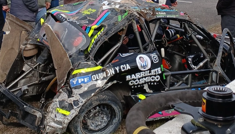 Impresionante vuelco en el "Hermanos Emiliozzi" durante la final de la Promocional 1100