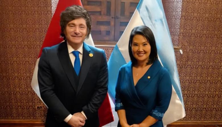 Javier Milei se reunió en Lima con Fujimori y sumó otra aliada en la región