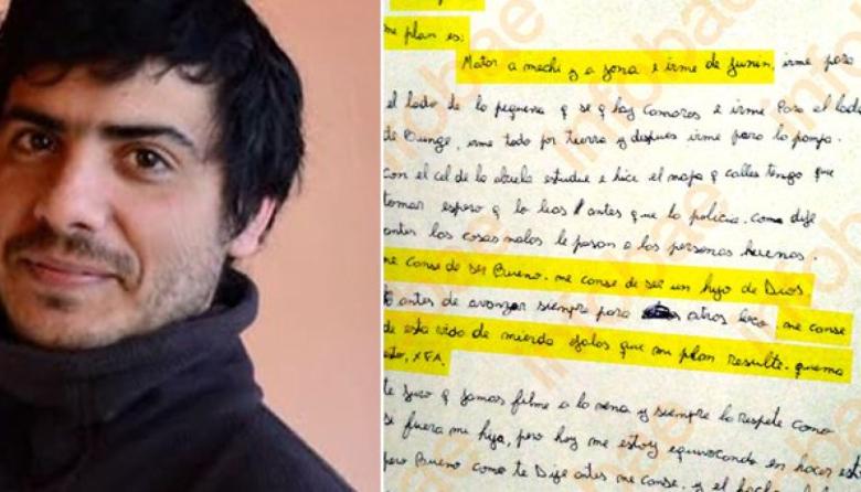 Las perturbadoras cartas  del acusado del femicidio de Junín