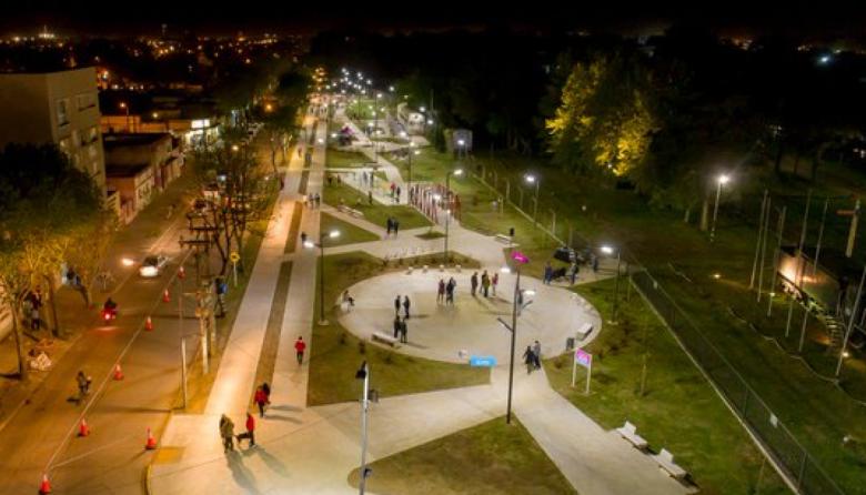 El Parque Central de Junín suma bicisenda y se consolida como un espacio recreativo