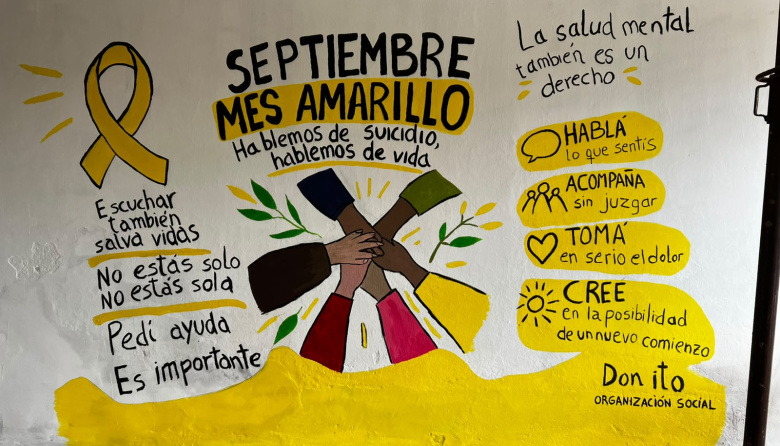 Don Ito pintó un mural por el Mes de la Prevención del Suicidio