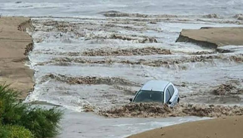 Temporal en la Costa: destrozos y cortes de luz en Mar del Plata y Pinamar