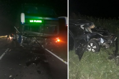 Tres heridos por el choque de un auto contra un colectivo