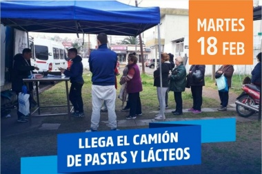 Llega hoy el camión de pastas y lácteos