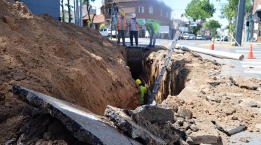 Avanza la obra del paso bajo nivel de calle Rivadavia