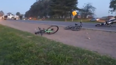 Dos bicicletas y una moto chocaron en la Circunvalación