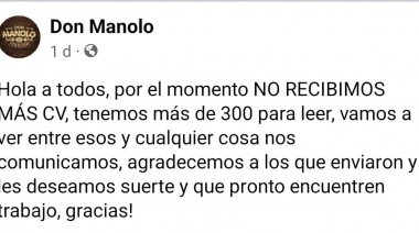 En 16 horas, una pizzería juninense recolectó 300 CV para un trabajo