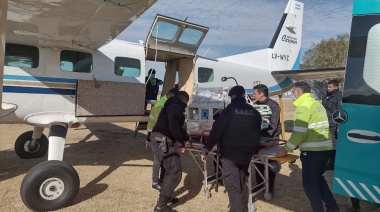 Trasladaron a un bebé al Hospital Garrahan