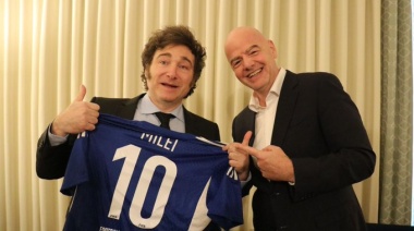 Milei se reunió con el presidente de la FIFA, Gianni Infantino