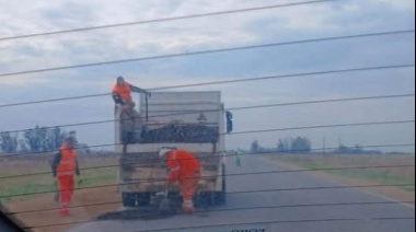 Ruta 188: Tapan los baches con tierra