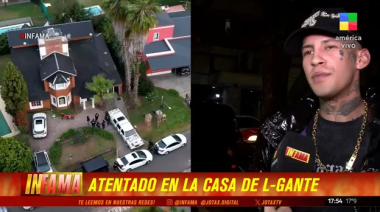 Susto para L-Gante: Su casa apareció destruida y hay sospechas de un ataque