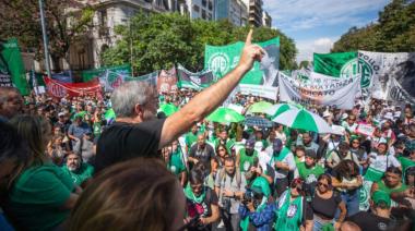 Aguiar ratificó el paro nacional con movilización al Congreso para este miércoles contra los vetos presidenciales