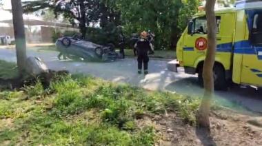 Impactante vuelco en avenida La Plata y Libertad