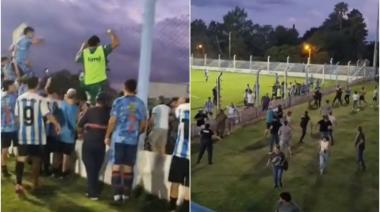 Argentino de Rojas y Juventud de Pergamino fue suspendido por graves incidentes entre hinchadas