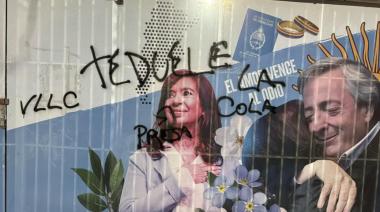 Repudio ante las pintadas de odio que sufrió la Unidad Básica de “La Cámpora” Junín