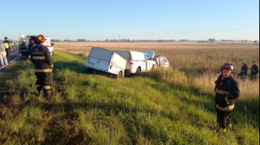 Tres muertos tras un violento choque frontal cerca de Guaminí