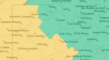 El oeste bonaerense bajo alerta amarilla