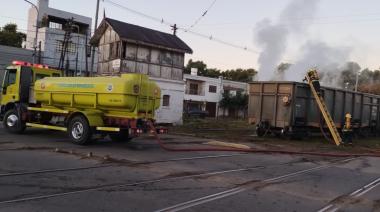 Junín: Se incendió un vagón de tren