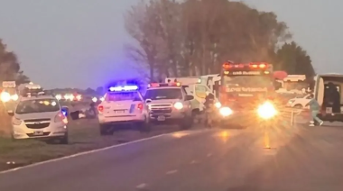 Ruta 3: cinco muertos y dos heridos por un choque frontal