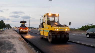 Construyen un cuarto carril en la autopista Buenos Aires-La Plata