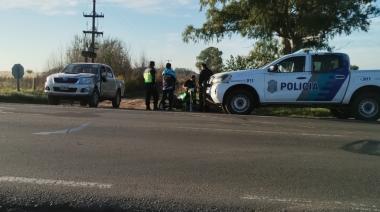Ruta 188: Siniestro vial entre moto y camioneta dejó un herido