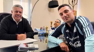 A 23 días del Mundial, Scaloni se reunió con Chiqui Tapia