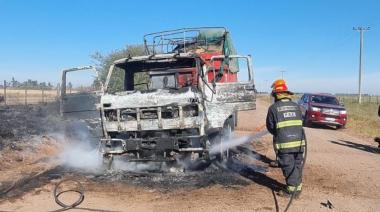 Se incendió un camión en ruta 7