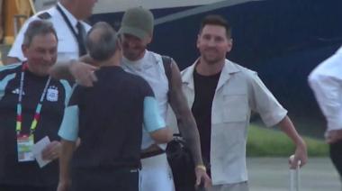 Leo Messi llegó a Kansas City para sumarse a la concentración de la Selección Argentina