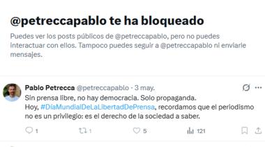Petrecca habló de prensa libre y olvidó mirarse el ombligo