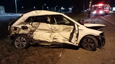 Choque múltiple sobre la Ruta 8 en Pergamino: tres personas fueron trasladadas al hospital