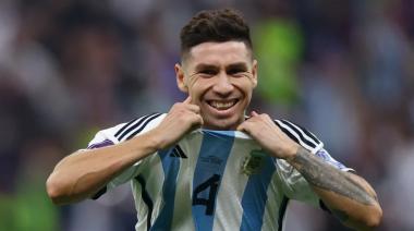 Gonzalo Montiel quedó marginado ante Austria por una molestia en la pierna derecha