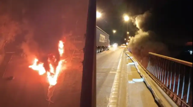 Un camión cayó al vacío desde uno de los puentes del Complejo Zárate - Brazo Largo