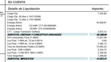 Reclamos y quejas por tasas impagables del Municipio de Junín en las facturas de energía