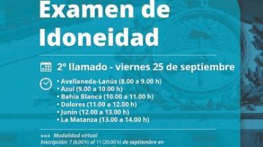 Inscripción al Examen de Idoneidad para Junín y otros Departamentos Judiciales
