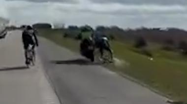 San Vicente: Un policía embistió a un ciclista que circulaba en grupo por ruta 6