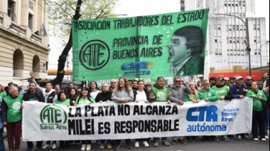 ATE marchó a la Legislatura por los salarios y los derivaron a Gobernación