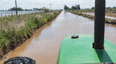 Un pueblo de Nueve de Julio también quedó aislado por las inundaciones