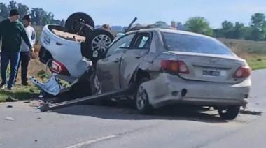Violento choque en Ruta 65 entre dos autos: cuatro personas fallecidas