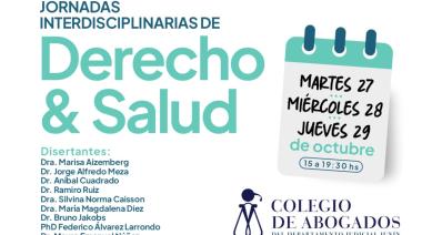 El Colegio de Abogados de Junín organiza las Jornadas de Derecho y Salud
