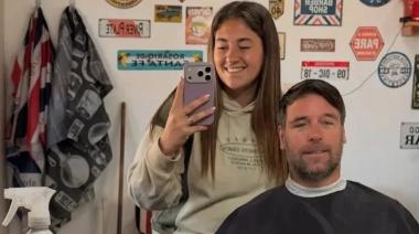 Cavenaghi volvió a O’Brien y se cortó el pelo en una barbería del pueblo