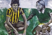 El Club Alumni va a reinaugurar el mural dedicado a Taqueta y al Patón