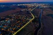 Ya funciona la nueva iluminación del camino a la laguna de Gómez