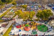 Se reinauguró la plaza Sesquicentenario