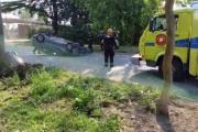 Impactante vuelco en avenida La Plata y Libertad
