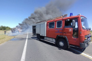 Se incendió un camión en ruta 7