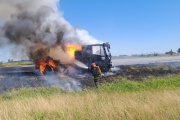 Se incendió un camión en ruta 7