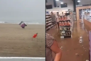 El temporal anegó calles, volteó árboles, hizo volar objetos y hasta inundó un supermercado