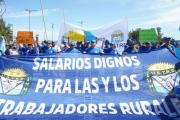 La UATRE se manifestó en ExpoAgro en reclamo de una recomposición salarial y contra la reforma laboral